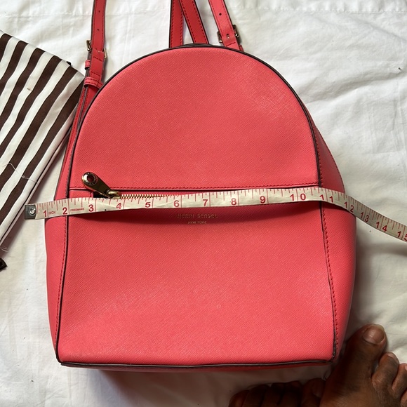 Henri bendel women backpack  with dust bag pink leather used - Picture 12 of 16